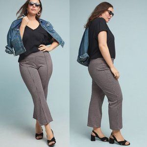 Anthropologie / Eva Franco Kick Crop Flare Pants- Plus Size
